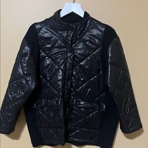 Elliott Lauren Black Quilted Bomber Jacket